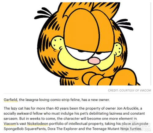 《加菲猫》将推出新动画剧集 大肥喵10年后再回归
