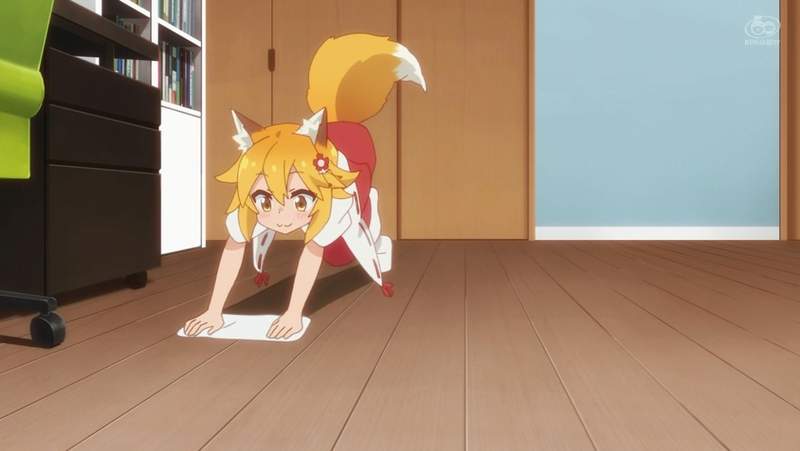 《请让我撒娇仙狐大人》外国人难以理解的动画镜头 日本人真的都用抹布擦地板？