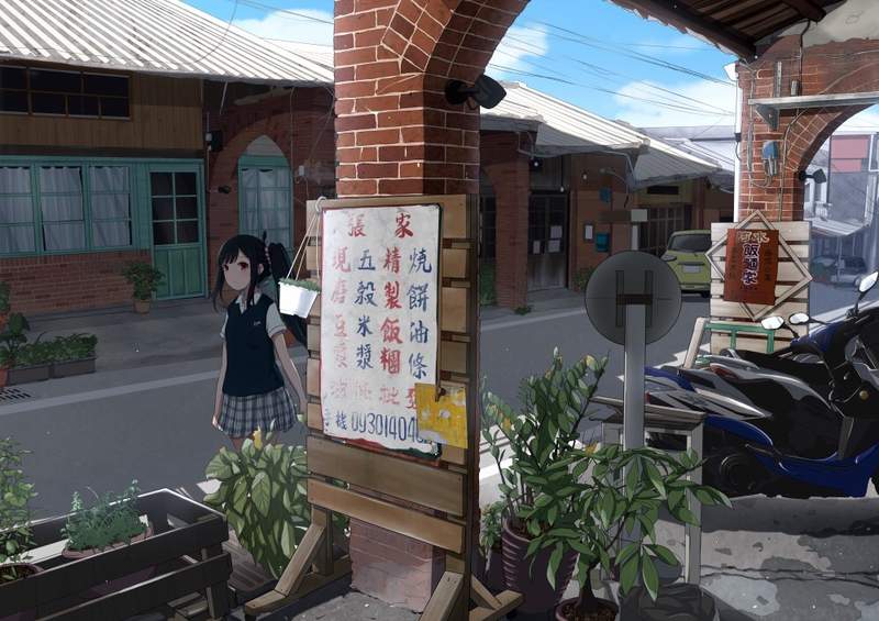 《绘师照片修图教学》现实风景融合二次元美少女 中华民国美学也可以变得超梦幻……