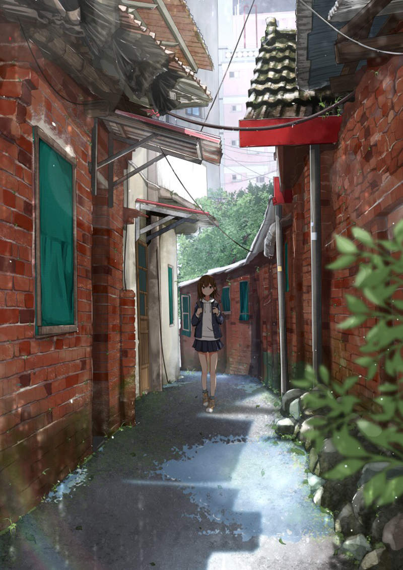 《绘师照片修图教学》现实风景融合二次元美少女 中华民国美学也可以变得超梦幻……